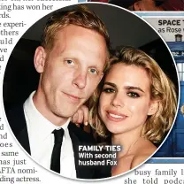  ??  ?? FAMILY TIES With second husband Fox