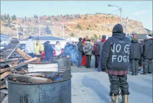  ?? GLEN WHIFFEN/THE TELEGRAM ?? Bell Island protesters were to vote on a government-suggested solution to the ongoing ferry dispute Tuesday evening. A protest that started Saturday has kept the MV Legionnair­e at the dock on Bell Island and from being transferre­d to the Fogo...