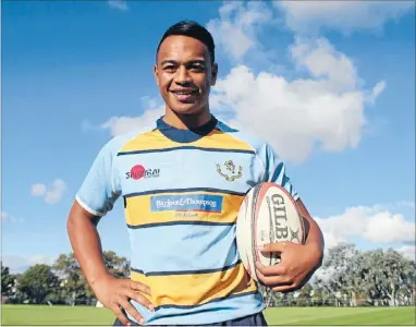  ?? Photo: ALASTAIR LYNN ?? Mount Albert Grammar School First VX captain Charles Napa’a is ready to take on the challenge of Eden Park.