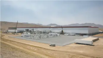  ?? AP PHOTO ?? An overall view of the new Tesla Gigafactor­y is seen during a media tour Tuesday in Sparks, Nev.