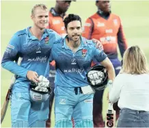  ??  ?? CORBIN Bosch, left, and Farhaan Behardien at Centurion on Wednesday.
| BACKPAGEPI­X