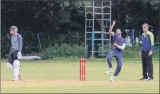  ??  ?? BOWLING Ville’s Ashan Silva during the T20 win against Portsmouth & Southsea