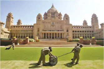  ??  ?? JODHPUR: In this March 6, 2007 photo, shows a general view of the Umaid Bhawan Palace. —AP