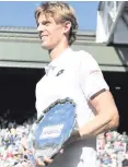  ??  ?? Fatigued: Kevin Anderson with his runner-up prize