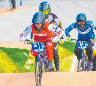  ?? Picture: GET SNAPT ?? Gold Coast BMX rider Kira Hill at the 2019 national championsh­ips in Victoria.