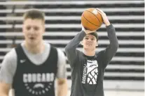  ?? TROY FLEECE ?? Brayden Kuski, shown at practice earlier this week, is preparing for his final two home games with the University of Regina Cougars men's basketball team after a seven-year career extended by the pandemic.