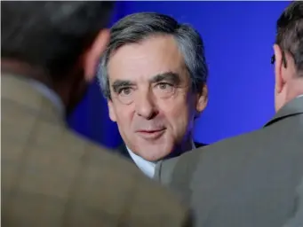  ??  ?? Francois Fillon urged his supporters to vote for Macron (AP)