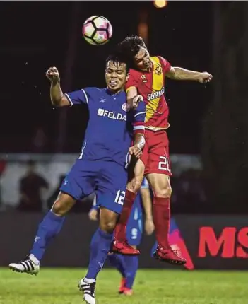  ??  ?? Former national captain Shukor Adan (left) is looking to reach the Malaysia Cup final for an eighth time.