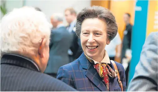  ??  ?? ROYAL VISITOR: The Princess Royal on her visit to the Moredun Foundation and Moredun Research Institute near Edinburgh yesterday