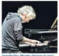  ??  ?? Unorthodox: Rhodes chooses to wear casual clothes for public performanc­es