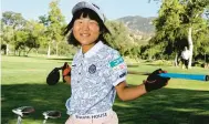  ?? DENIS POROY/AP ?? Miroku Suto, 10, of Japan poses for a portrait after the final round at the Junior World Championsh­ips in El Cajon, California.