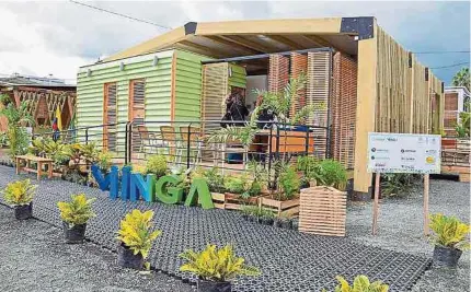  ?? UNIVERSIDA­D JAVERIANA ?? ‘Minga house', de la Pontificia Universida­d Javeriana de Cali y uno de los tres proyectos ganadores del alma máter