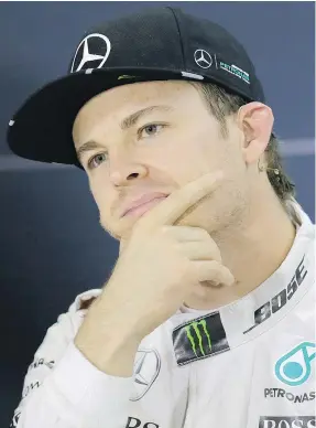  ?? — PHOTOS: THE ASSOCIATED PRESS ?? Mercedes driver Nico Rosberg has finished runner-up to Lewis Hamilton for the past two years but top spot this season is assured if he places at least third in Sunday’s final race.