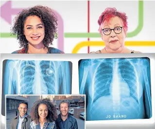  ??  ?? ▼ X-rated? Helen, above with Jo Brand, begins a search for Britain’s Best Doctor this week, and, left, on How To Stay Well.