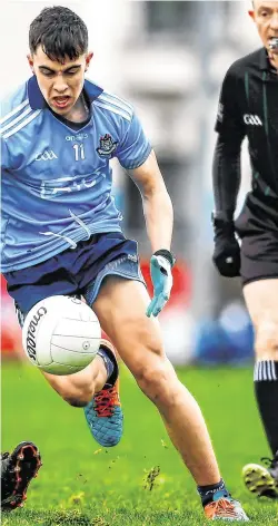  ?? SPORTSFILE ?? Dublin’s Lorcan O’Dell is tackled by Meath’s James O’Hare during last year’s Leinster U-20 semi-final. The window of opportunit­y for accommodat­ing this year’s U-20s grade is small and getting squeezed