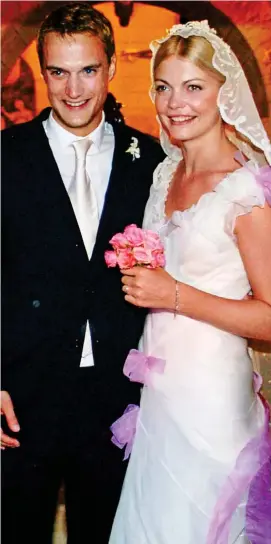  ??  ?? ALL SMILES:
Arthur and Jemma at their 2005 Barbados wedding