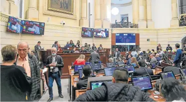  ?? Foto cortesía ?? La mesa directiva del Senado convocó para ayer a las 9:00 de la mañana a la plenaria, con el fin de escuchar a distintos sectores sobre los pros y contras de la reforma./