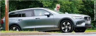  ?? ?? Modest: The Volvo V60 bought by jackpot couple Joe and Jess Thwaite, right