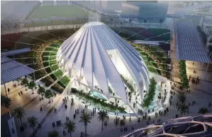  ?? — Supplied photo ?? An artist’s impression of the UAE pavillion at the Expo 2020 Dubai site.