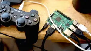  ?? ?? The RetroPie user interface is made for controller­s. Games are broken down into their respective console or computer for easy reference.