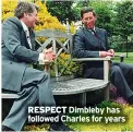  ??  ?? RESPECT Dimbleby has followed Charles for years