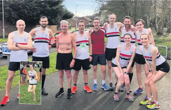  ??  ?? ● Liverpool Pembroke Sefton at the Halewood 5k and (inset) Tiffany Penfold