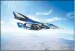 ?? VIRGIN GALACTIC/AP ?? The VSS Unity is one of the spaceplane­s developed for Virgin Galactic’s fleet.