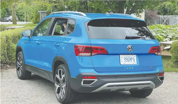  ?? PHOTOS: GRAEME FLETCHER/DRIVING.CA ?? The 2022 Volkswagen Taos will be offered in Trendline (starting at $26,695), Comfortlin­e ($32,395) and the top Highline ($36,695) option.