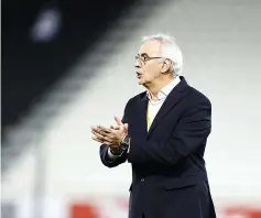  ?? - AFP photo ?? Qatar’s head coach Jorge Fossati reacts on the sidelines during the World Cup 2018 Asia qualifying football match between Qatar and South Korea at the Jassim Bin Hamad stadium in Doha on June 13, 2017.