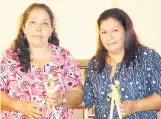 ??  ?? Jacinta Espinoza y Francisca Palma