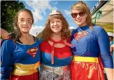  ?? FAITH SUTHERLAND/STUFF ?? Robinson, centre, takes part in the 2012 Palmerston North Relay For Life in 2012, flanked by fellow ‘‘Supergirls’’ Tatjana Lush and Courtney Attwell.