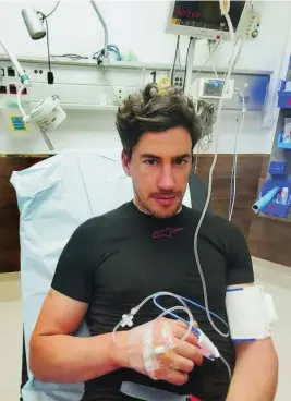  ?? INSTAGRAM ?? Joan Barreda terminó en el hospital la penúltima etapa del Dakar 2021