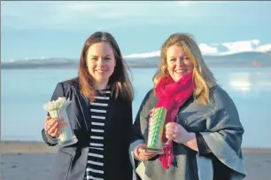  ??  ?? Kate Forbes MSP, left, with hotel owner Jenny Henderson, launches the campaign to end the use of plastic straws.