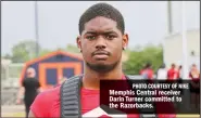  ?? PHOTO COURTESY OF NIKE ?? Memphis Central receiver Darin Turner committed to the Razorbacks.