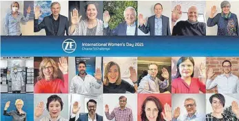  ?? FOTO: ZF ?? Zf-mitarbeite­nde am Weltfrauen­tag: Aspekte der Diversität und Inklusion sollen jetzt in die Unternehme­nsleitlini­en integriert werden, teilt der Technologi­ekonzern mit