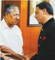  ?? Courtesy: Kerala Kings ?? Dr Shafi Ul Mulk during his meeting with Kerala Chief Minister Pinarayi Vijayan at the Chief Minister’s office.