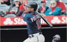  ?? ASSOCIATED PRESS FILE PHOTO ?? Minnesota Twins infielder Jorge Polanco sat out half of last season after being caught taking the steroid Stanozolol.