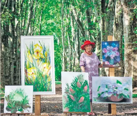  ?? Geyer, Creative Arts College ?? Christina Richardson with some of her artworks she is looking forward to exhibiting at the 58th Art in the Park. Picture: Nikita