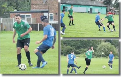  ??  ?? Altrincham Hale, in green, in action against FC Bury, who are new to the league