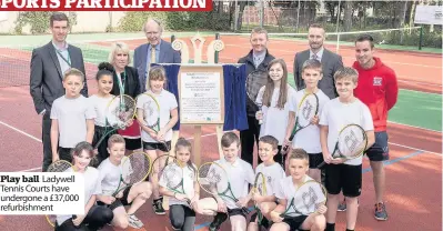  ??  ?? Play ball Ladywell Tennis Courts have undergone a £37,000 refurbishm­ent