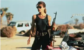  ?? ?? Saving humanity … Linda Hamilton as Sarah Connor in Terminator 2: Judgment Day, 1991. Photograph: Tristar Pictures/Allstar