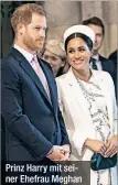 ??  ?? Prinz Harry mit seiner Ehefrau Meghan