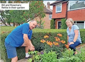  ?? ?? Bill and Rosemary Rettie in their garden