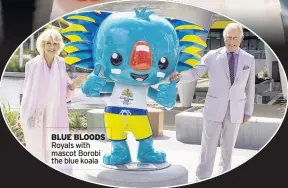  ??  ?? BLUE BLOODS Royals with mascot Borobi the blue koala