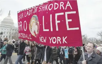  ?? Ansa ?? Sentenza Roe vs Wade Corteo di anti abortisti contro la legge che regola l’interruzio­ne di gravidanza