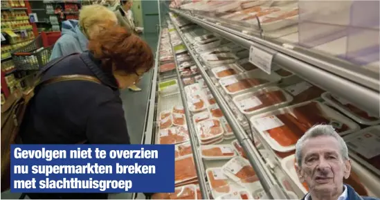  ?? FOTO PHOTO NEWS ?? Bij supermarkt Delhaize is het vertrouwen in het vlees van Verbist helemaal weg.