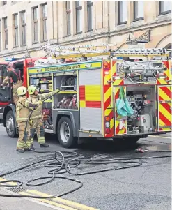  ?? Picture: Stuart Cowper. ?? Fire crews attended the first floor property on Princes Street in Perth.