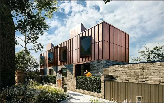  ??  ?? FACE OF THE FUTURE: Cosmoscube’s modular mews homes are among the proposals for regenerati­ng parts of Greenwich