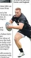  ??  ?? Back in the game: Exeter No8 Sam Simmonds’ focus has helped him add an extra dimension to what he can offer Exeter and England