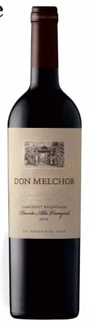  ??  ?? The 2012 Don Melchor vintage is regarded as this year's best Chilean Wine, besting over 250 wines in the Annual Chilean Wine Tasting Event